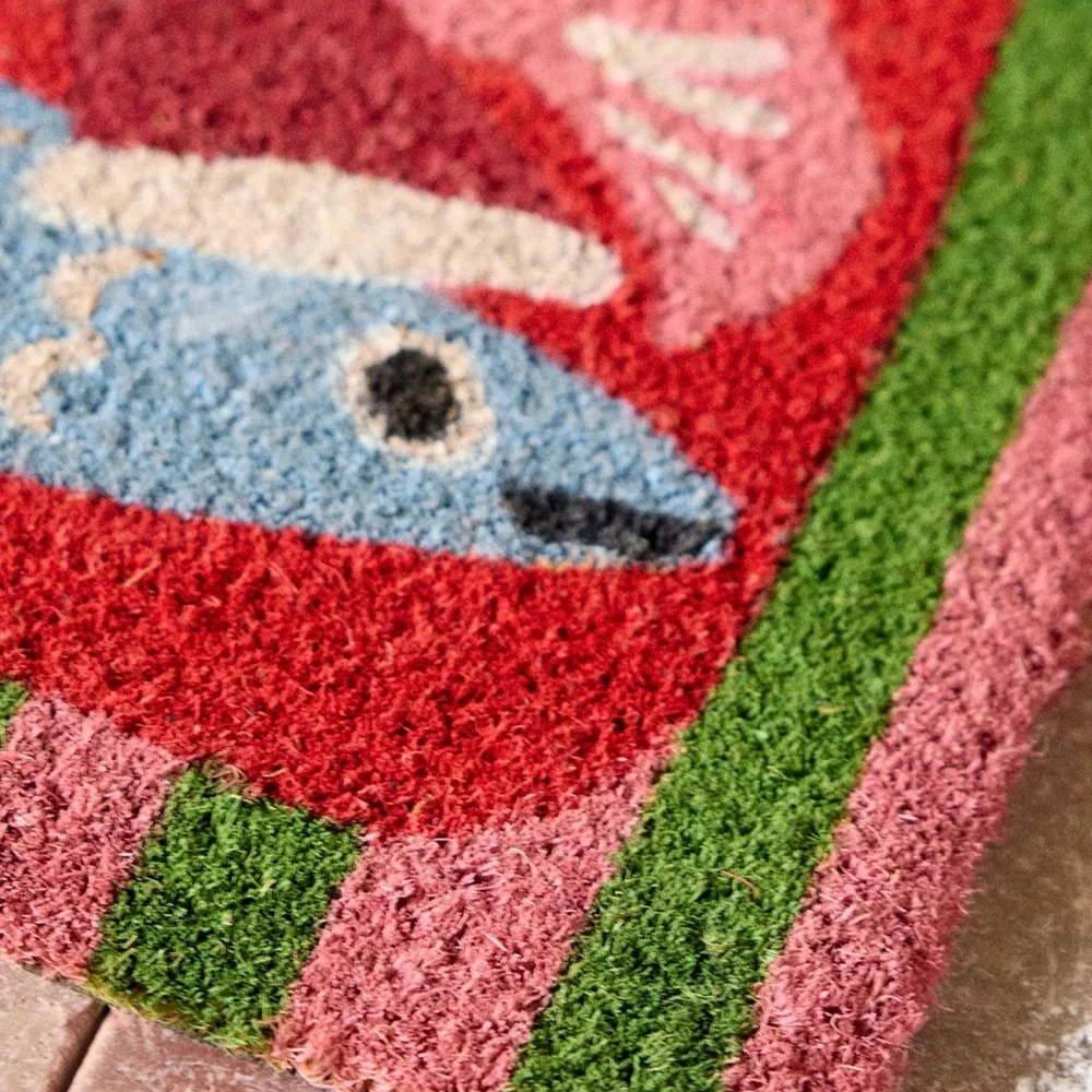 New Anthropologie Festive Fish Doormat by Anthropologie NEW - Picture 2 of 3